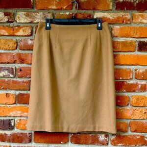 J. G. Hook Vintage Camel Brown Pencil Skirt 12 100% Wool